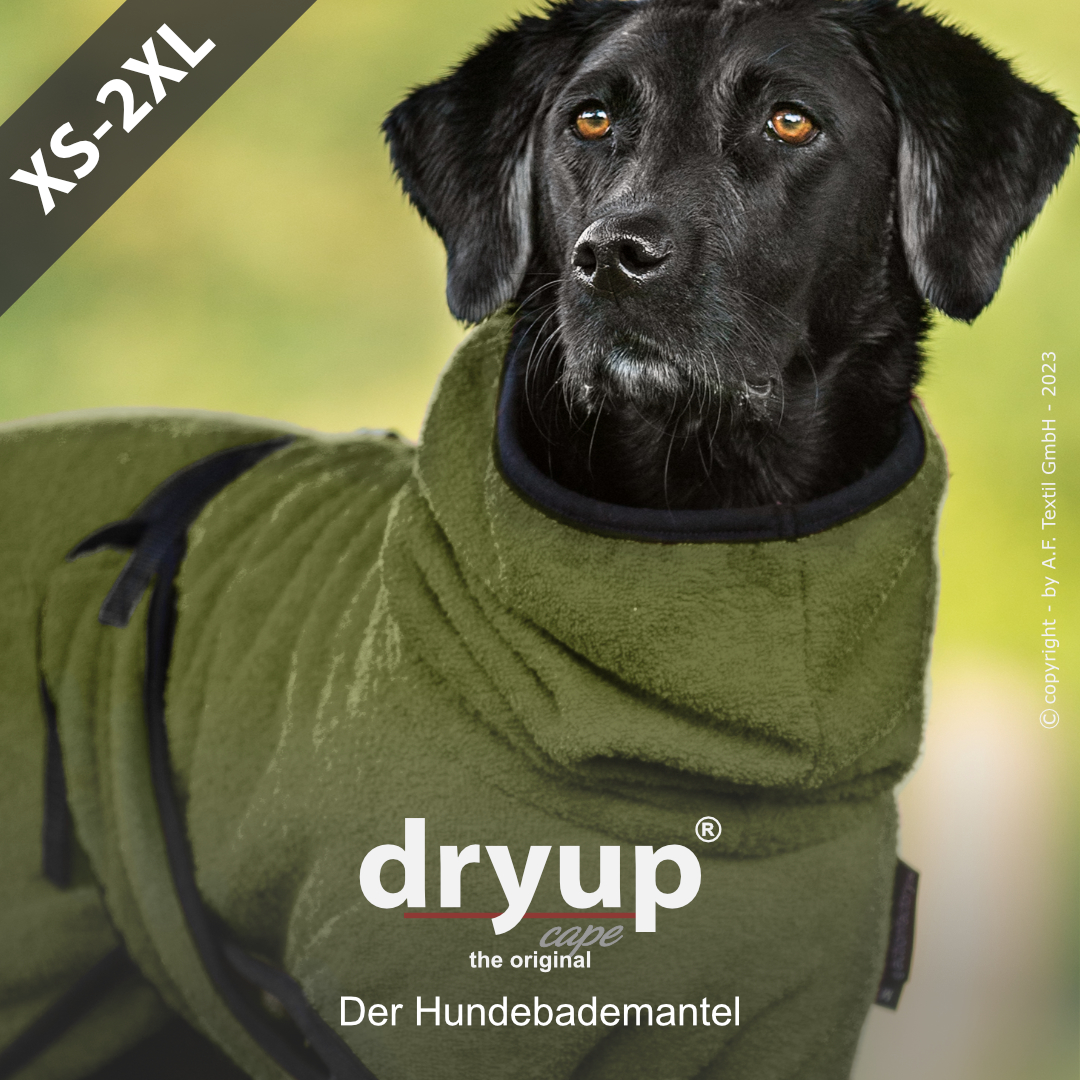dryup® cape MOOS - The original dog bathrobe