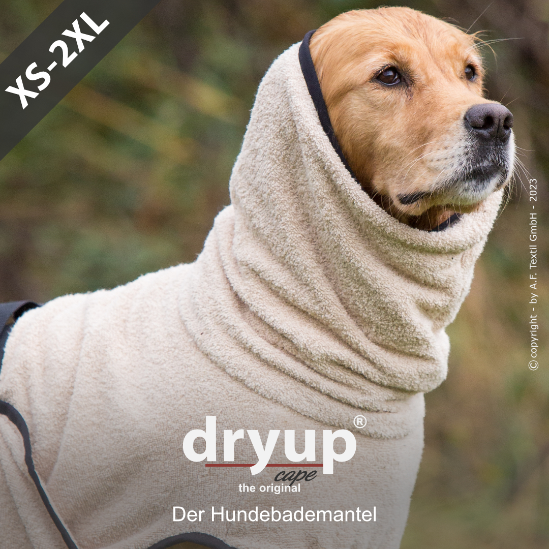 dryup® cape SAND - The original dog bathrobe