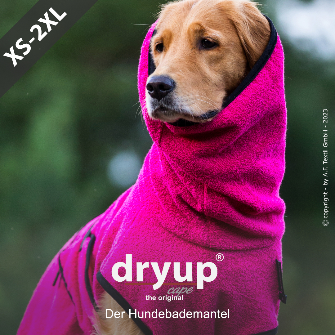dryup® cape PINK - The original dog bathrobe