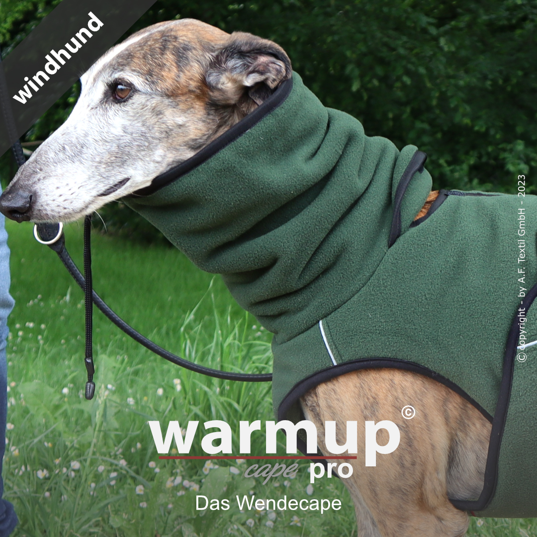WARMUP© cape PRO Windhund PINE GREEN